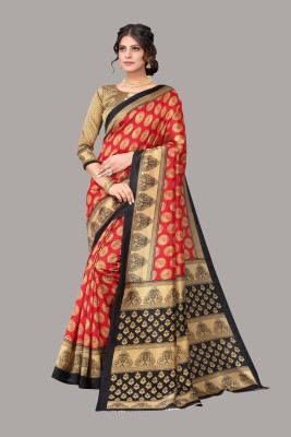 Priyashi Printed Bollywood Art Silk Saree(Red)