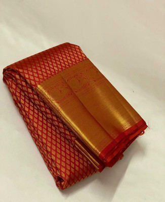sheladiya Woven Banarasi Pure Silk Saree(Red)