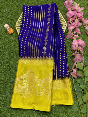 RegalDrapes Printed Mysore Crepe Saree(Purple)