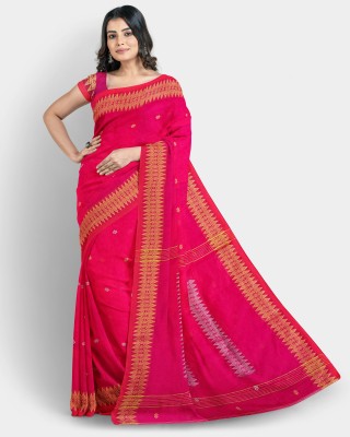 Mayabi Woven Tant Raw Silk Saree(Pink)