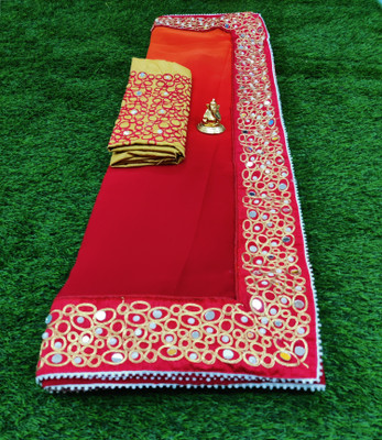 jashvicreation Embroidered Bollywood Georgette Saree(Multicolor)