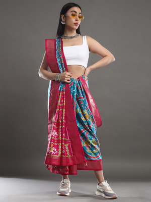 Divastri Woven Daily Wear Art Silk Saree(Blue)