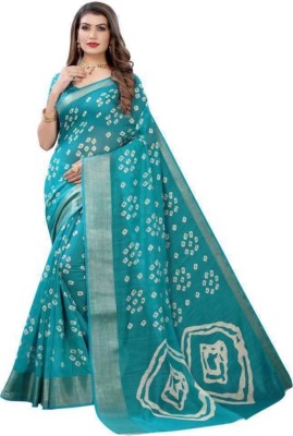 Suali Printed, Self Design Daily Wear Cotton Blend Saree(Light Blue)