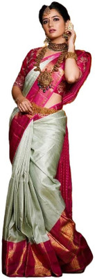 MISHIKAHD Self Design Banarasi Jacquard Saree(Multicolor)