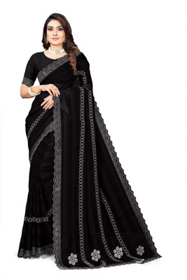 ketan Embellished Bollywood Georgette Saree(Black)