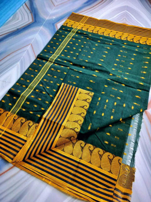 Rankit taant saree Self Design Tant Pure Cotton Saree(Multicolor)