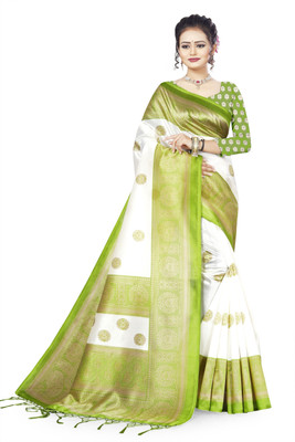 Moda Rapido Digital Print Banarasi Georgette Saree(Green)