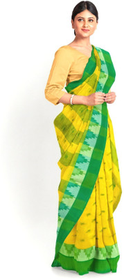 Dutta Printed Tant Pure Cotton Saree(Maroon)