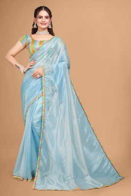 JSItaliya Embellished Bollywood Tissue Saree(Multicolor)