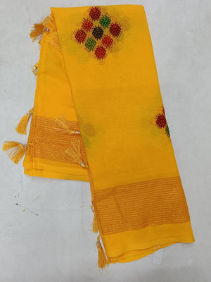 Metro Textiles Printed Bollywood Art Silk Saree(Multicolor)