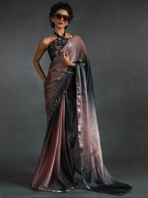 Divastri Embellished Bollywood Satin Saree(Multicolor)