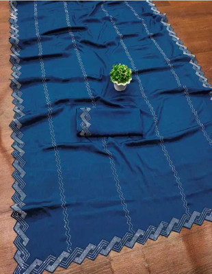 sejufashion Embellished Bollywood Chiffon Saree(Blue)