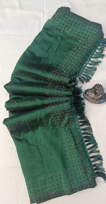 Sitanjali Embellished Bollywood Silk Blend Saree(Green)