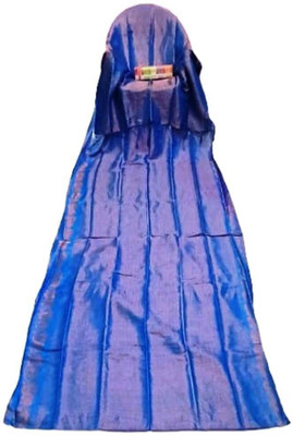 PRIDE SALES Embellished Bollywood Raw Silk Saree(Blue)
