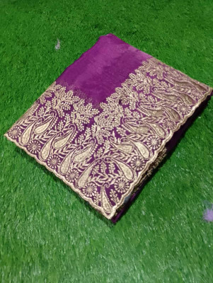 RK Creation Embellished Handloom Silk Blend Saree(Multicolor)