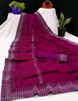 MARUTISAREE Self Design Bollywood Georgette Saree(Purple)