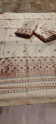 VM Selling Hub Self Design Mekhela Chador Polyester Saree(Dark Green)