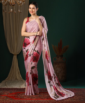 Divastri Printed Bollywood Georgette Saree(Pink)