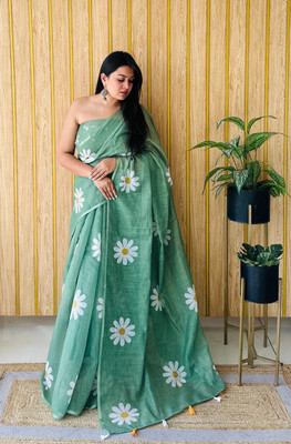 Priyashi Printed Bollywood Georgette Saree(Green)