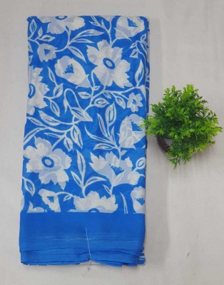 VIVAAN FASHION Printed Daily Wear Georgette Saree(Blue)