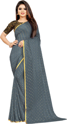 RHEY Printed Bollywood Chiffon Saree(Grey)