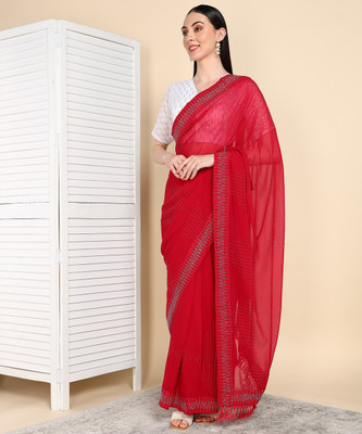 Divastri Embellished Bollywood Georgette Saree(Magenta)