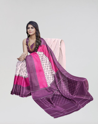 Nirvaan Printed Bollywood Art Silk Saree(Purple)
