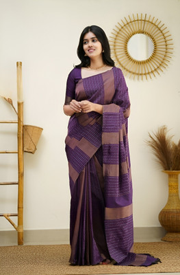 Moda Rapido Woven Banarasi Jacquard Saree(Purple)