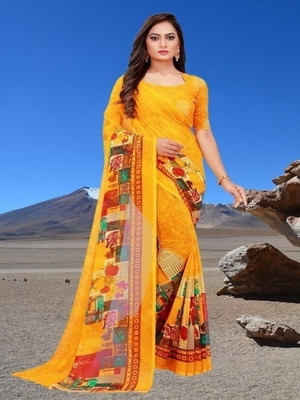 Saadhvi Digital Print Daily Wear Georgette Saree(Multicolor)