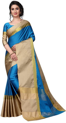 HITESH ENTERPRISE Solid/Plain Daily Wear Cotton Silk Saree(Magenta)