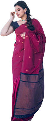LAVISHBOI Printed Saree with Attached Blouse Art Silk Saree(Pink)
