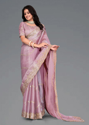 AVIRAT DESIGNER STUDIO Embroidered Bollywood Georgette Saree(Pink)