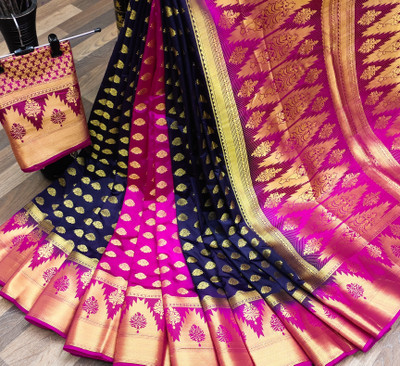 Balaji Dyed Banarasi Nylon Saree(Multicolor)