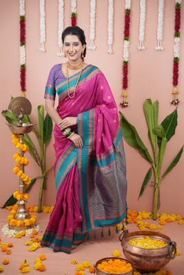 UDANI ENTERPRISE Self Design Bollywood Art Silk Saree(Pink)