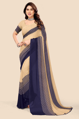 Kanooda Prints Printed Daily Wear Georgette Saree(Multicolor)