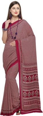 Dori Printed Daily Wear Crepe, Silk Blend Saree(Purple)