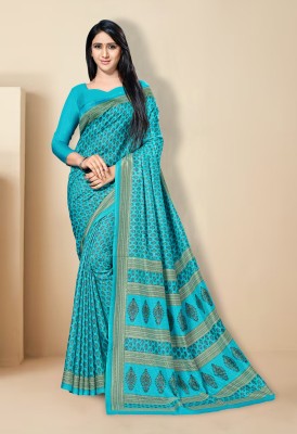 Vimla Printed Mysore Art Silk Saree(Light Blue)