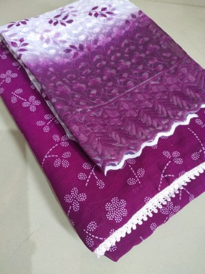 Vijayhanuman Printed Bollywood Georgette Saree(Purple)