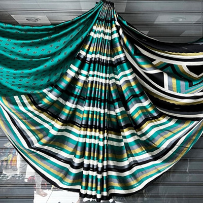 Bombey Velvat Fab Floral Print Chettinadu Art Silk, Silk Blend Saree(Multicolor)