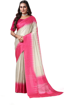 nirmal creation Digital Print Handloom Cotton Silk Saree(Red)