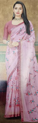 Shruti Creation Printed Bollywood Chiffon Saree(Pink)