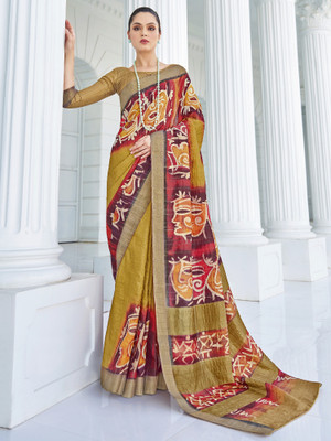 Sareemall Printed Daily Wear Cotton Blend Saree(Multicolor)