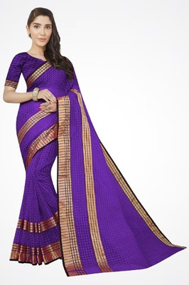 Suali Woven Kanjivaram Pure Silk Saree(Purple)
