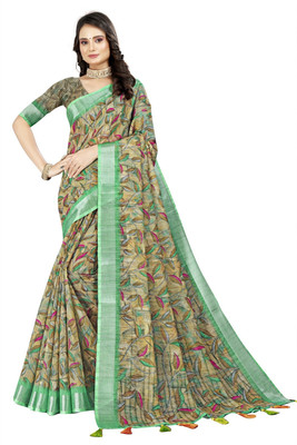 AA ONE ENTERPRISE Self Design Bollywood Cotton Silk Saree(Green)