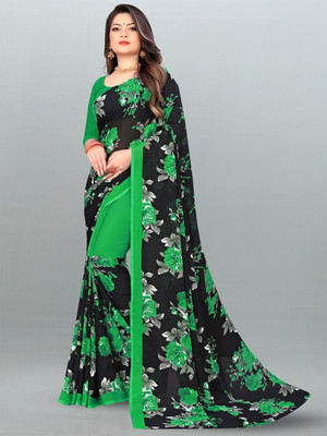 Moda Rapido Printed Daily Wear Georgette Saree(Green)