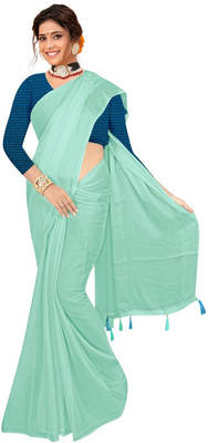 EVERYDAY CREATION Self Design Bollywood Georgette Saree(Blue)