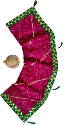INSTALIKE FASHION Printed, Embellished, Embroidered Kota Doria Silk Blend Saree(Magenta)