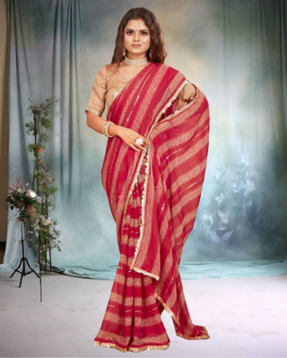 Jayu Printed Bollywood Georgette Saree(Red)