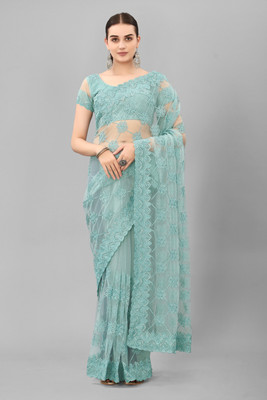 JSItaliya Embroidered Bollywood Net Saree(Multicolor)