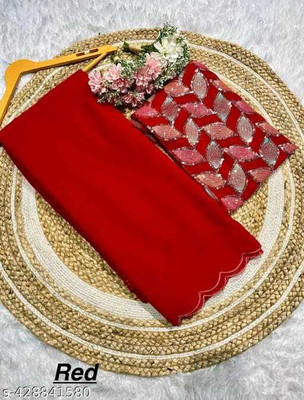 supalee tex Solid/Plain Bollywood Georgette Saree(Multicolor)